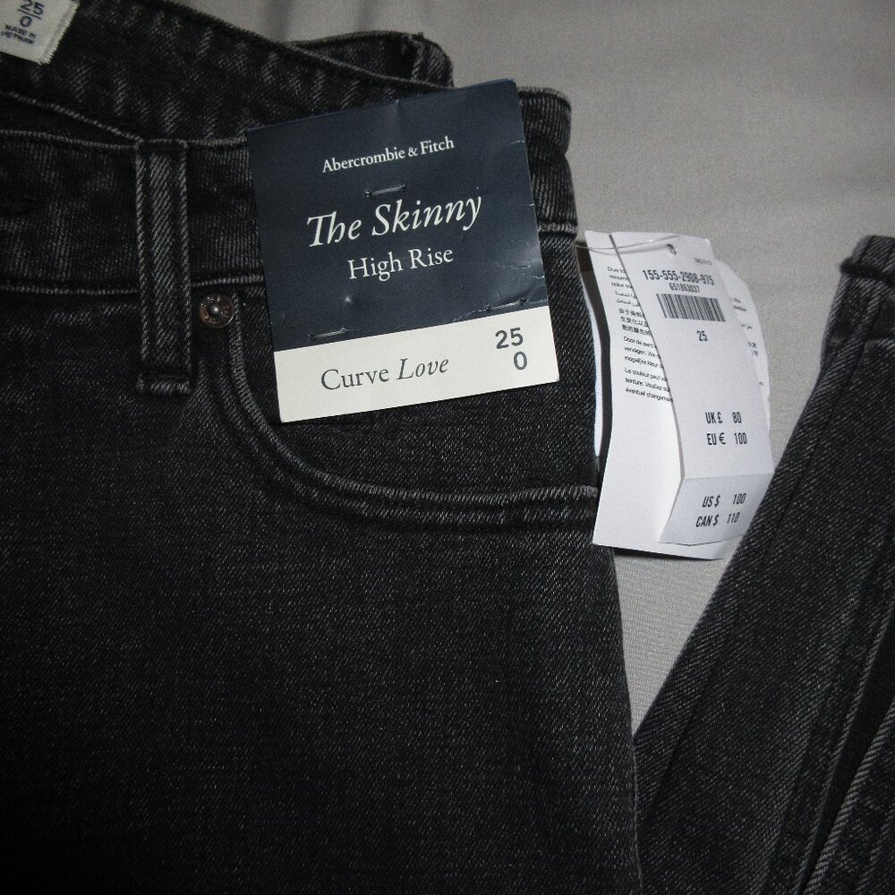 Abercrombie Skinny High Rise Black Jeans